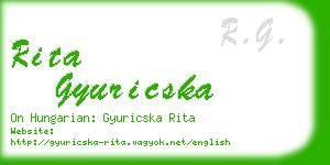 rita gyuricska business card